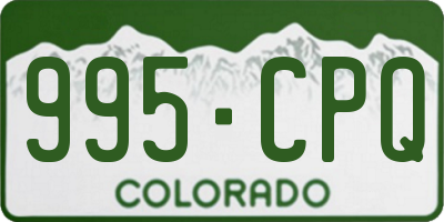 CO license plate 995CPQ