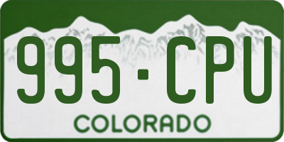 CO license plate 995CPU