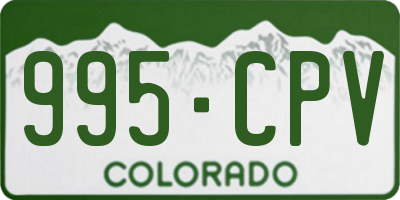 CO license plate 995CPV