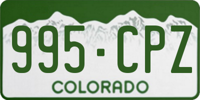 CO license plate 995CPZ