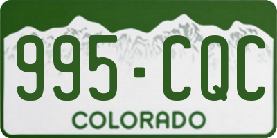 CO license plate 995CQC