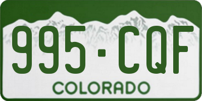 CO license plate 995CQF