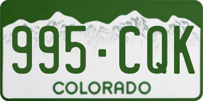 CO license plate 995CQK
