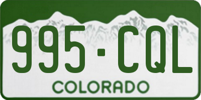CO license plate 995CQL