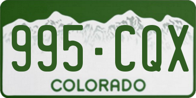 CO license plate 995CQX