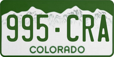 CO license plate 995CRA