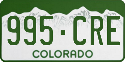 CO license plate 995CRE