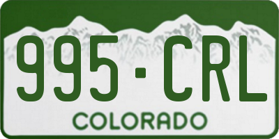 CO license plate 995CRL