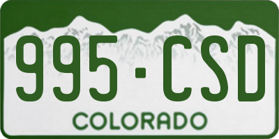 CO license plate 995CSD