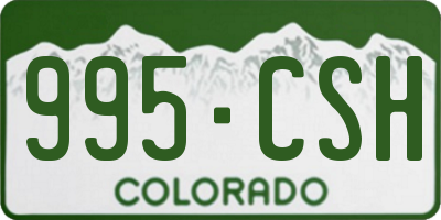 CO license plate 995CSH
