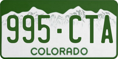 CO license plate 995CTA