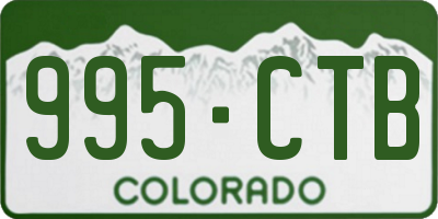 CO license plate 995CTB