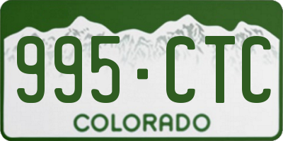 CO license plate 995CTC