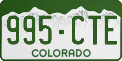 CO license plate 995CTE