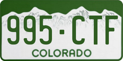 CO license plate 995CTF