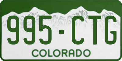 CO license plate 995CTG
