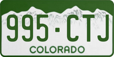 CO license plate 995CTJ