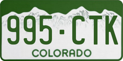 CO license plate 995CTK