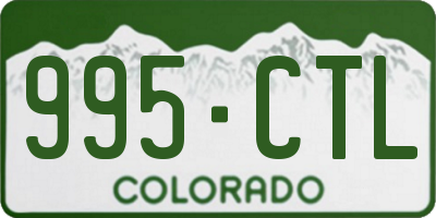 CO license plate 995CTL