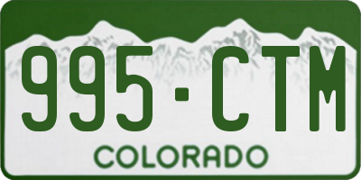 CO license plate 995CTM