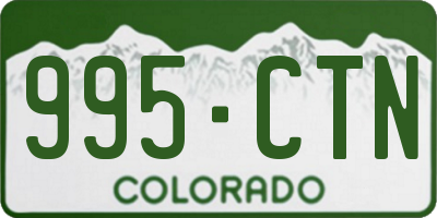 CO license plate 995CTN