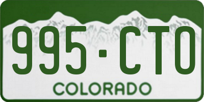 CO license plate 995CTO