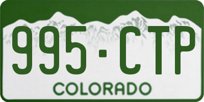 CO license plate 995CTP