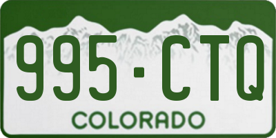 CO license plate 995CTQ
