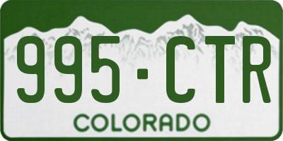 CO license plate 995CTR