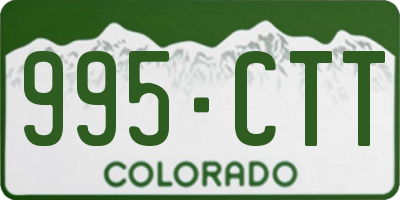 CO license plate 995CTT