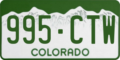 CO license plate 995CTW