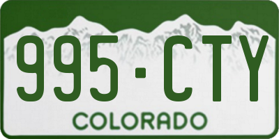 CO license plate 995CTY