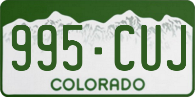 CO license plate 995CUJ