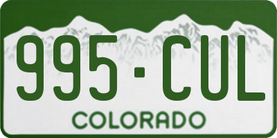 CO license plate 995CUL