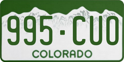 CO license plate 995CUO