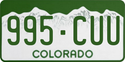 CO license plate 995CUU