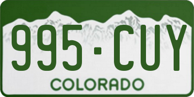 CO license plate 995CUY
