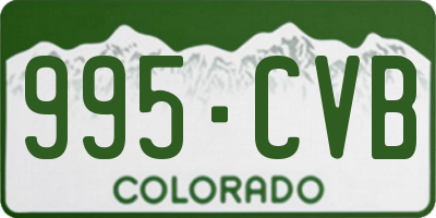 CO license plate 995CVB