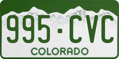 CO license plate 995CVC
