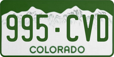 CO license plate 995CVD