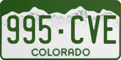 CO license plate 995CVE