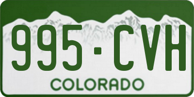 CO license plate 995CVH