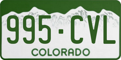 CO license plate 995CVL