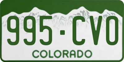 CO license plate 995CVO