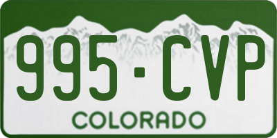 CO license plate 995CVP