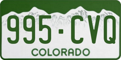 CO license plate 995CVQ