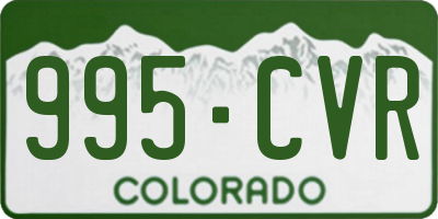 CO license plate 995CVR