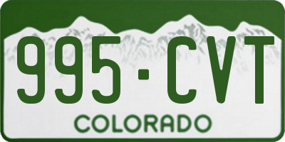 CO license plate 995CVT