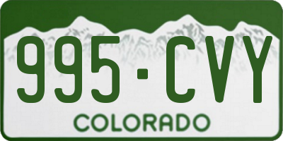 CO license plate 995CVY