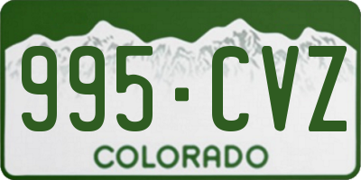 CO license plate 995CVZ